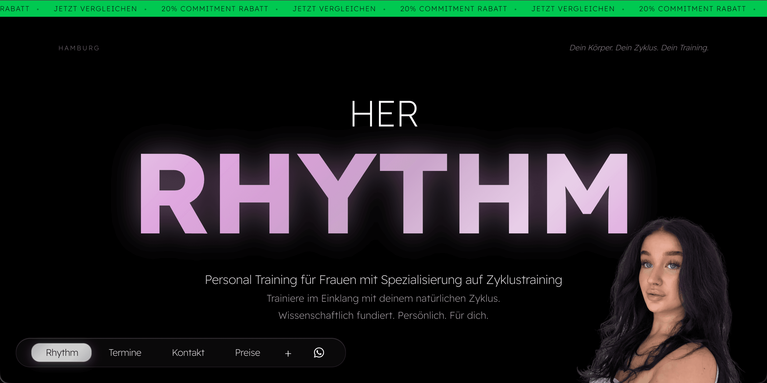 Her Rhythm,  Referenzprojekt der SEO Agentur Hamburg, Top-Rankings bei Google für relevante Suchbegriffe