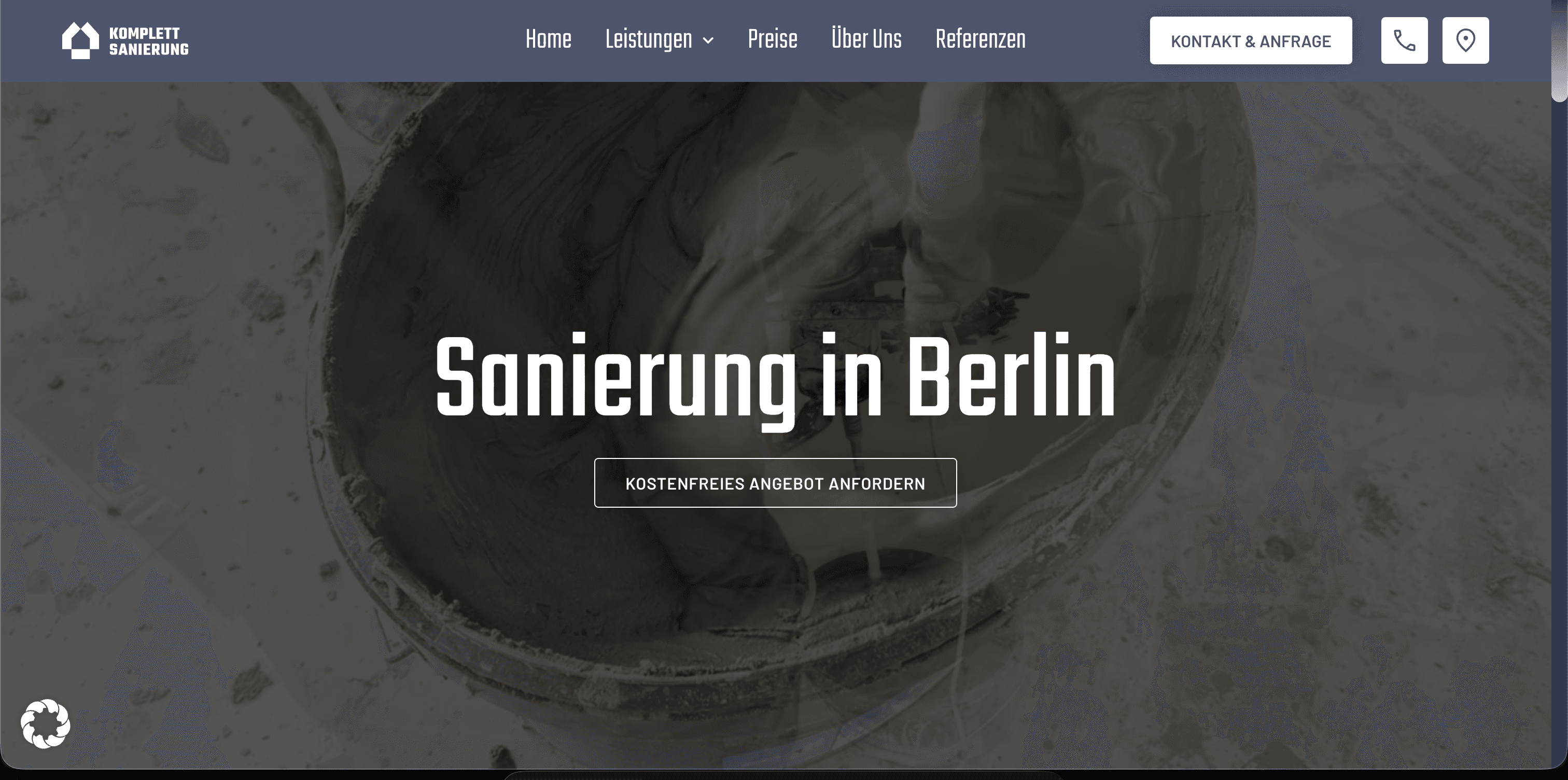 Hero-Bereich von Komplett Sanierung 24